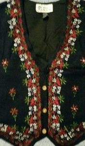 Vtg Flower vest